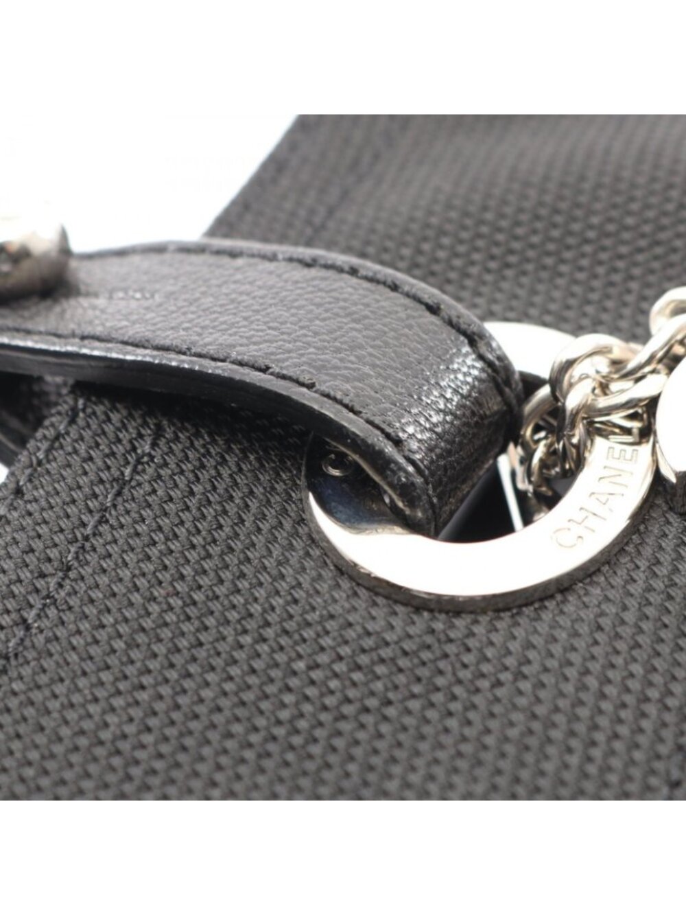 Chanel Tote Paris Biarritz PM Black Canvas Leather PM - Picture 8 of 8